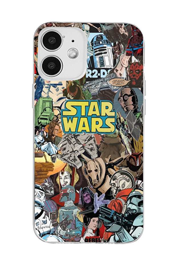 Star Wars Iphone 12 Collage Design Transparent Phone Case