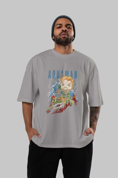 Aquaman Front Printed Emerald Green Oversize t-shirt Crew Neck cotton Men Women