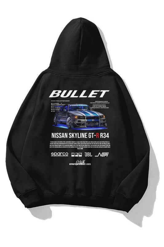 Unisex Bullet Fast and Furious Sweatshirt Black