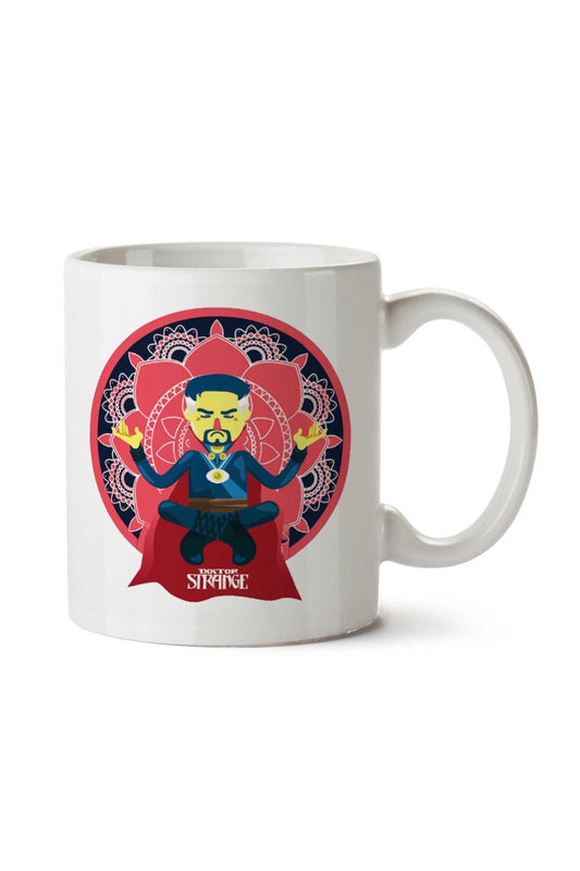 Doctor Strange Cartoon Yoga Pose Printed Mug on Both Sides