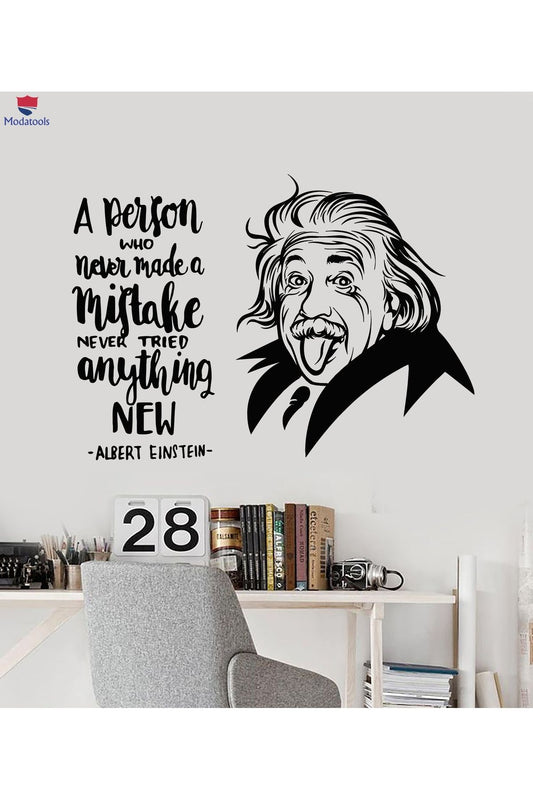 Albert Einstein Design Wall Sticker