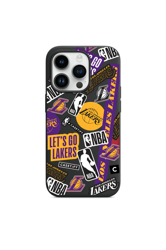 Nba Lakers Patterned Phone Case Compatible with iPhone 15 Pro Max