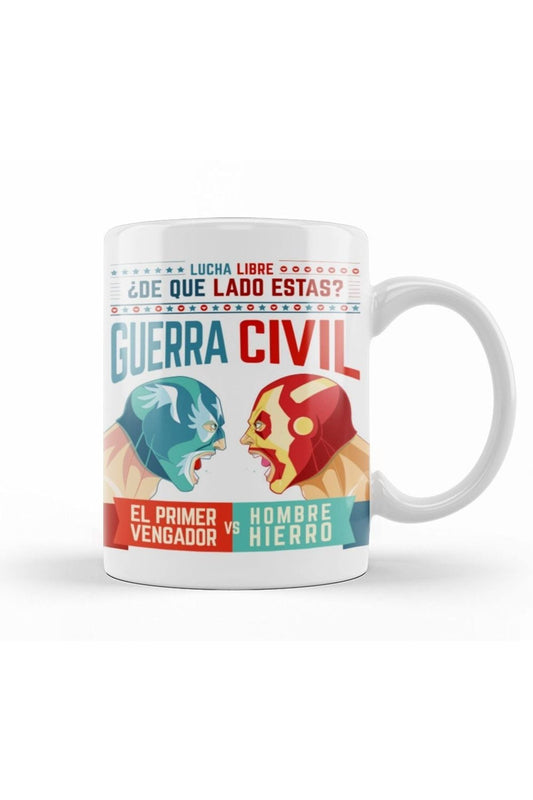 Lucha Libre Cap And Iron Man Trophy Cup Porcelain