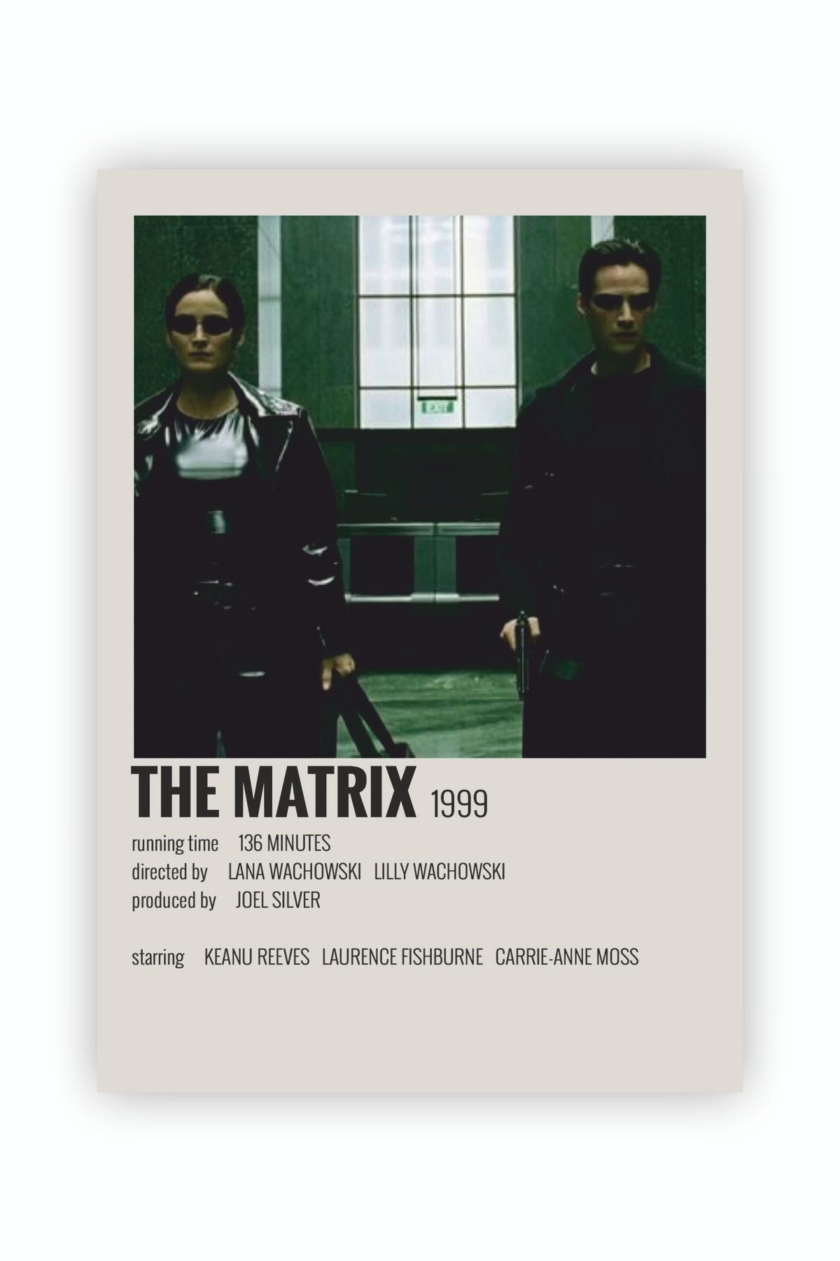 The Matrix Film Info Card Wall Poster 2