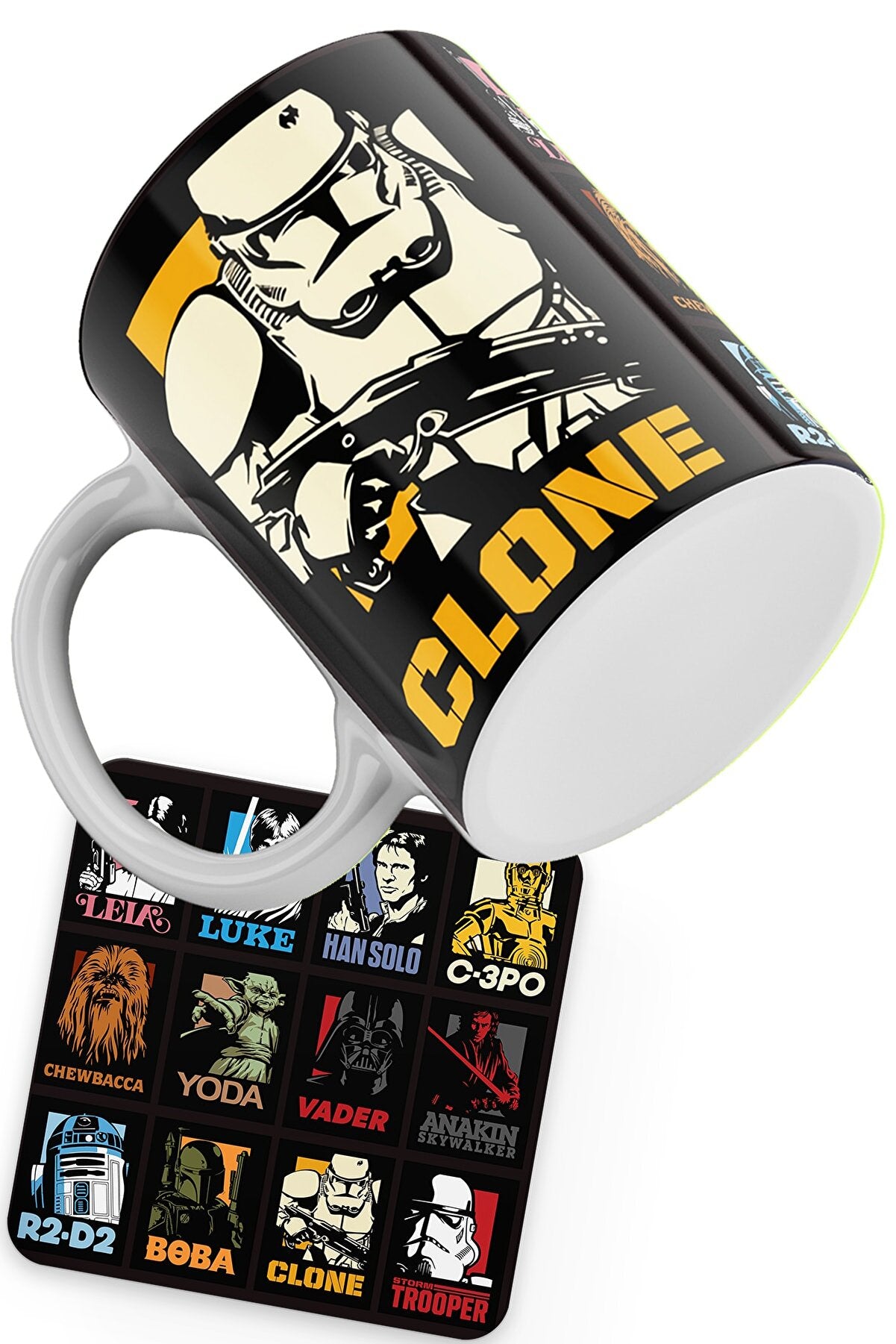 Star Wars Characters Printed Cup And Coaster