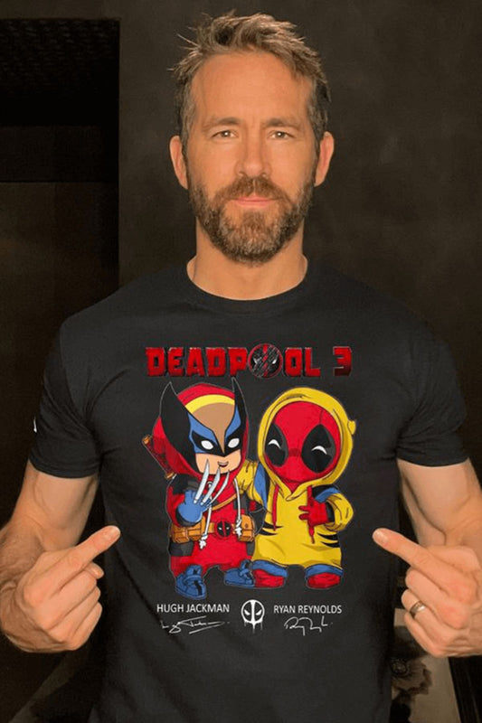 Deadpool 3- Deadpool &Wolverine 2024 Unisex Black T-shirt