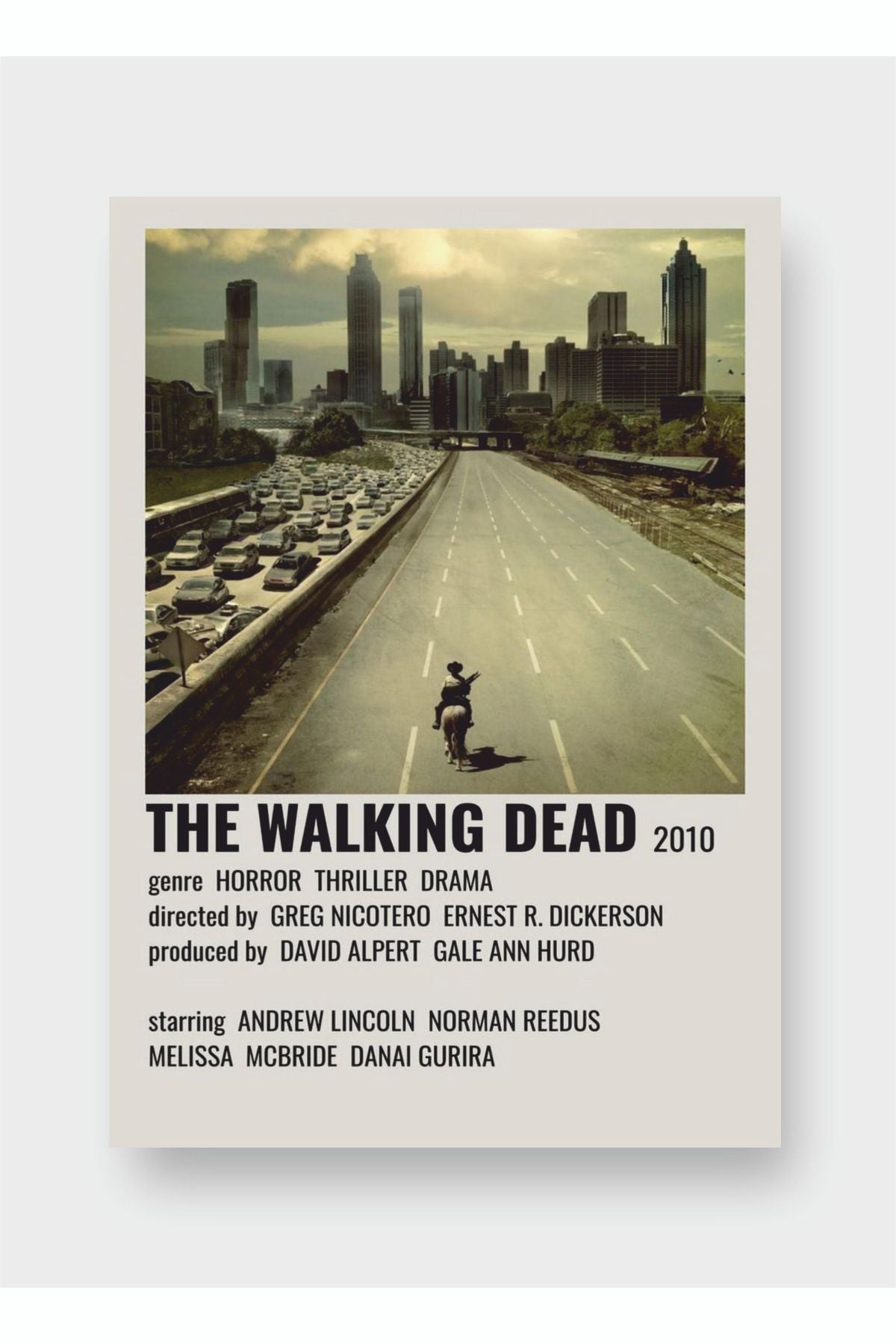 The Walking Dead TV Series Info Card Information Card Wall Poster