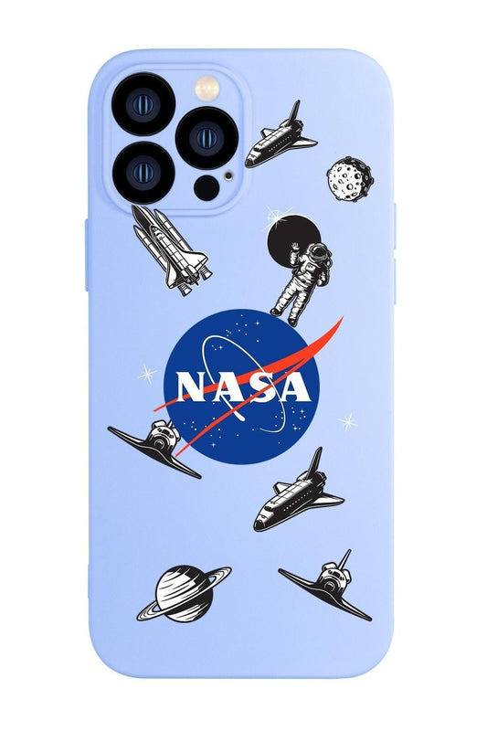 NASA Patterned Lens Protection Silicone Case Compatible with iPhone 13 Pro Max