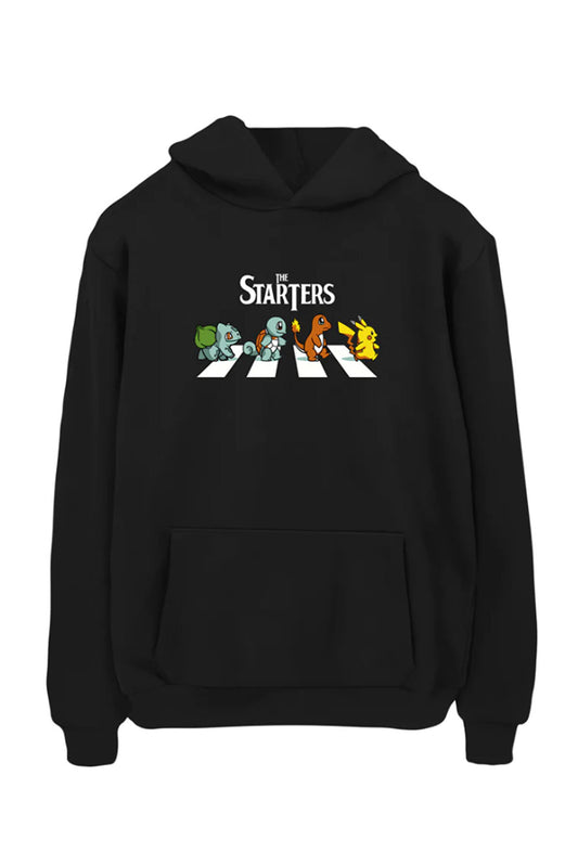 Pokemon The Starters Hoodie Sweatshirt Raised Fabric