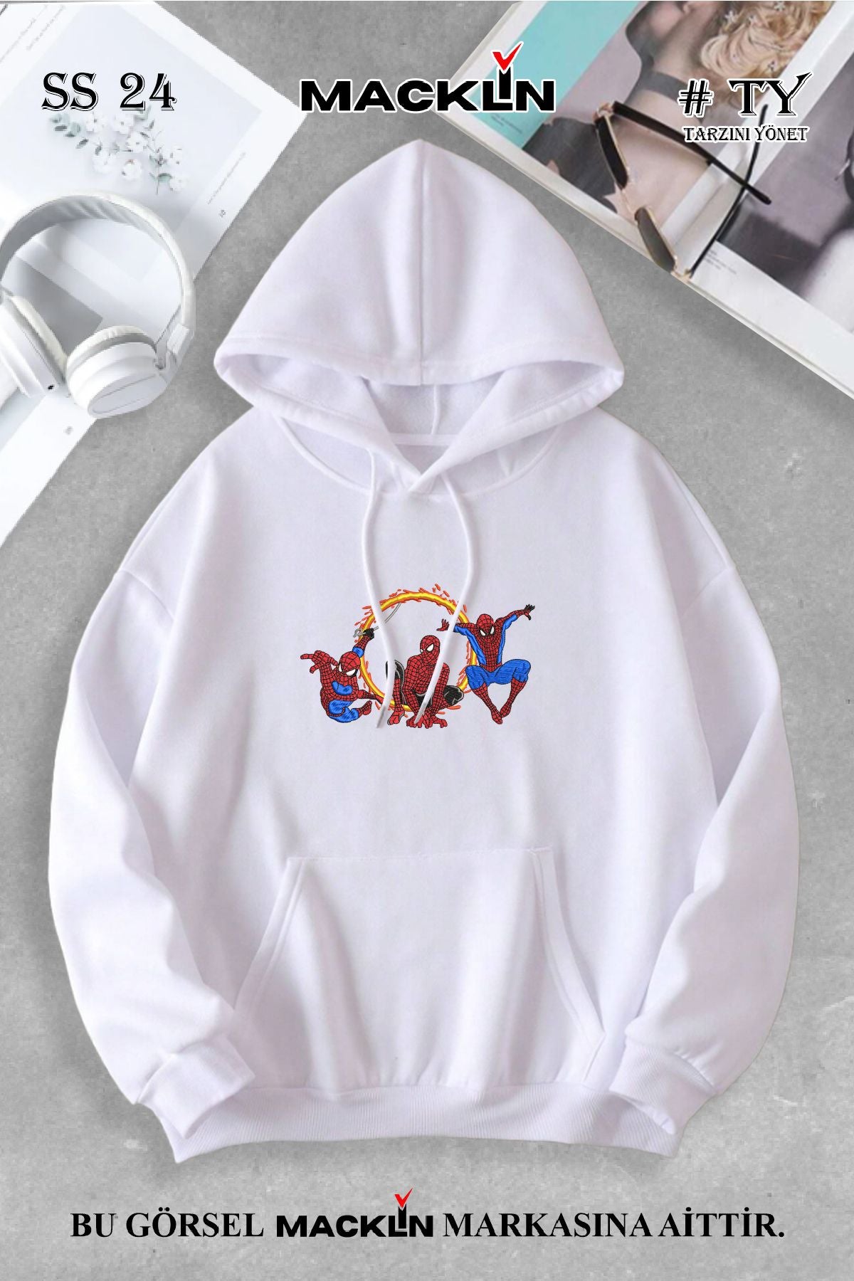 Unisex Women Men Marvel Spiderman Special Design Printed Hooded Sweatshirt