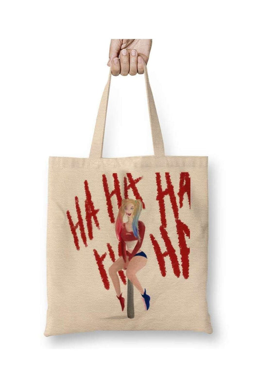 Suicide Squad Harley Quinn Ha Ha Ha Tote Bag Long Handle