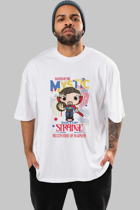 Doctor Strange Front Printed White Oversize t-shirt Crew Neck Men Women