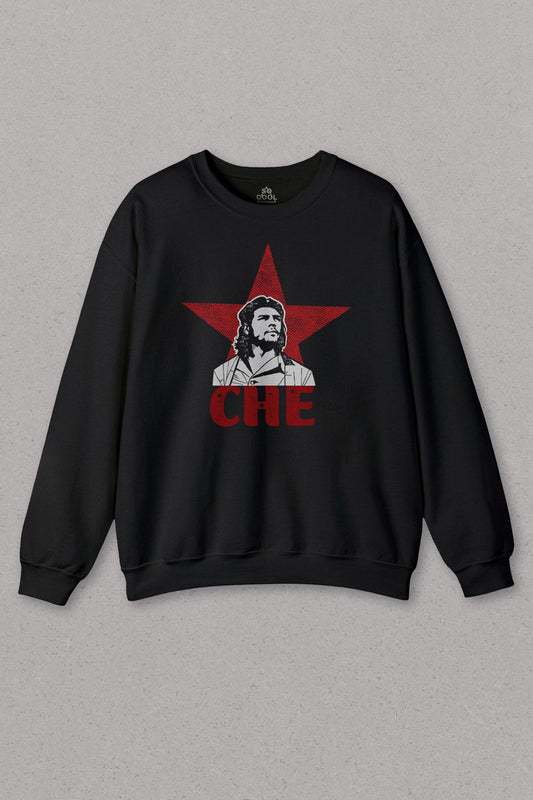 Unisex Sweatshirt Ernesto Che Guevara Red Star Printed Sweatshirt