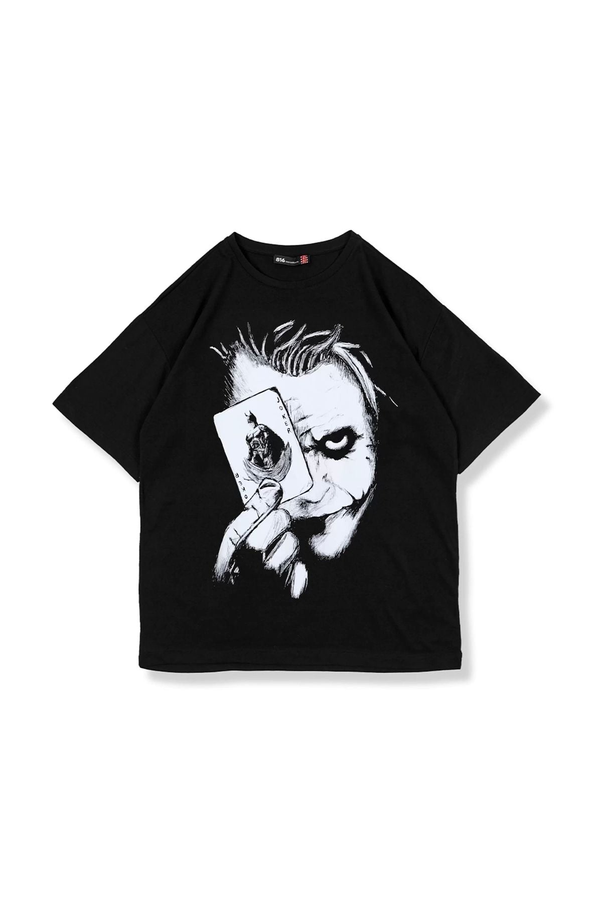 Joker Back Printed Black Oversize Unisex Tshirt