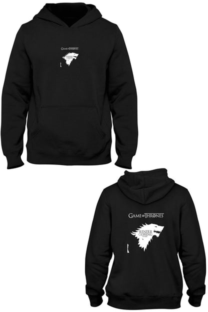 Game Of Thrones House Stark Pocketed Hoodie Sweatshirt