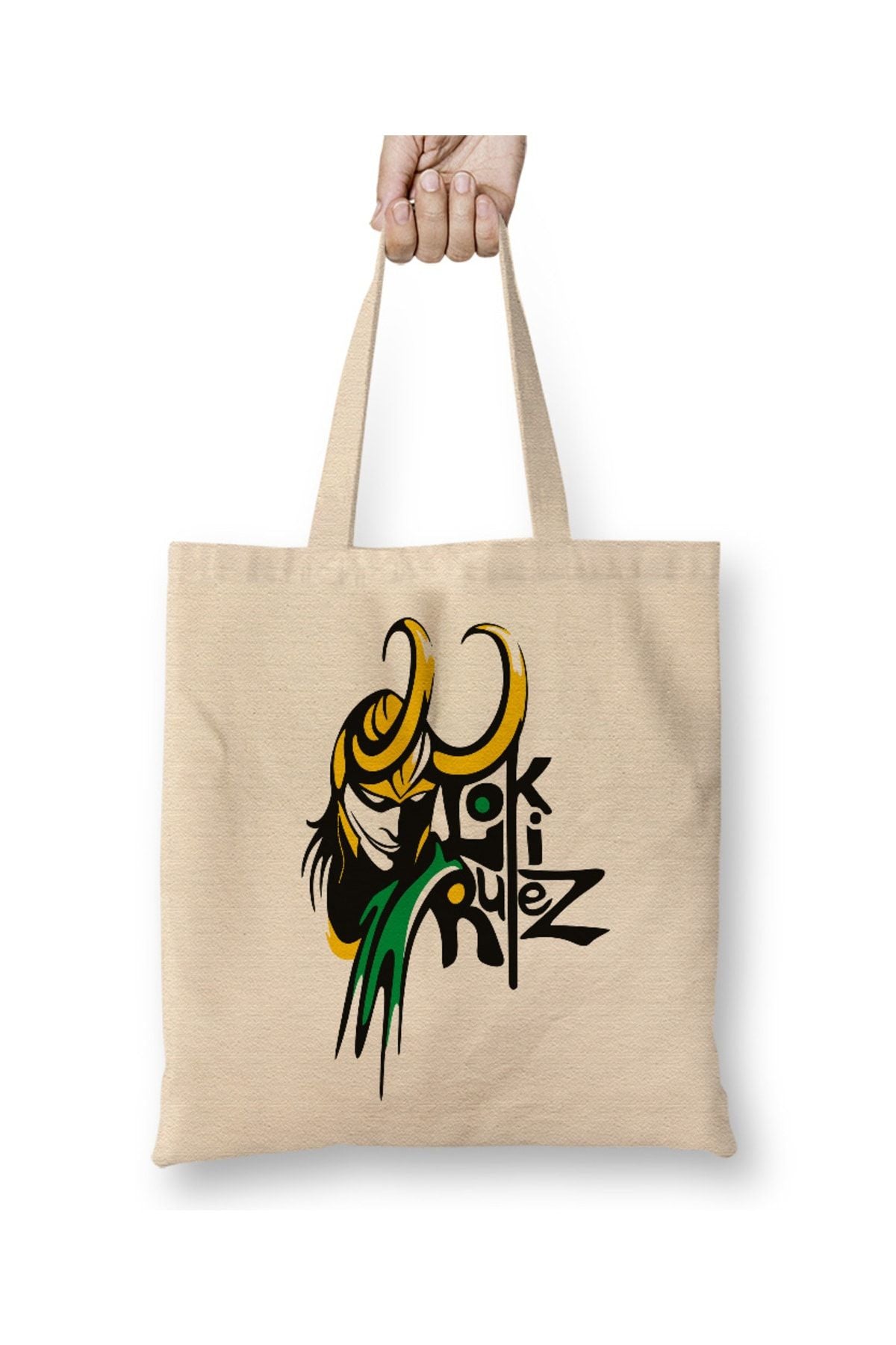 Loki Logo Cloth Bag Long Handle