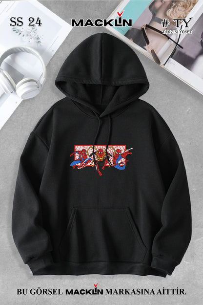 Unisex Women Men Marvel Spiderman Special Design Printed Hooded Sweatshirt