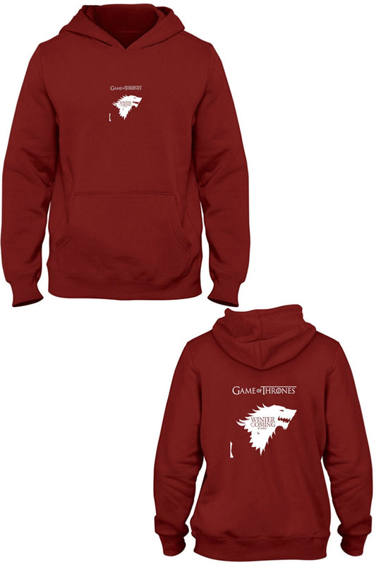 Game Of Thrones House Stark Pocketed Hoodie Sweatshirt