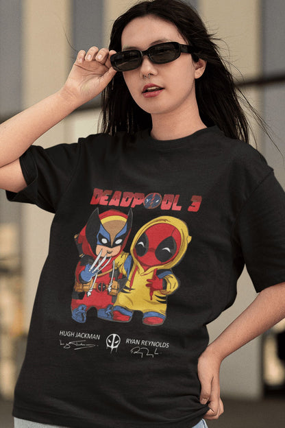 Deadpool 3- Deadpool &Wolverine 2024 Unisex Black T-shirt