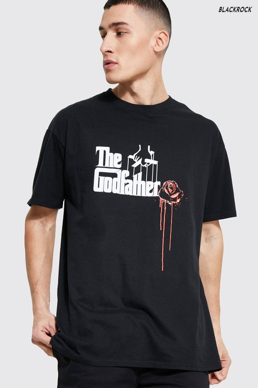 The Godfather Printed Oversize Black Tshirt