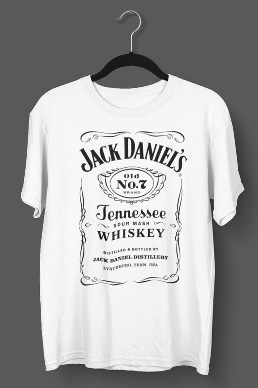 Unisex Men's Jack Daniels White T-shirt