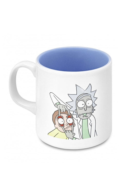 Rick And Morty Ceramic Mug Cup Outside White Inside Blue