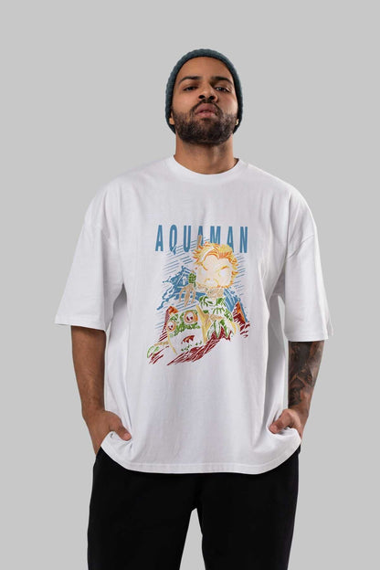 Aquaman Front Printed Emerald Green Oversize t-shirt Crew Neck cotton Men Women