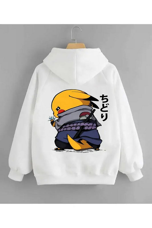 Pikachu Sasuke Printed Hoodie Sweatshirt