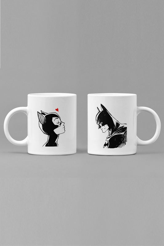 Catwoman and Batman Lover/Couple/Friend Set of 2 Mugs