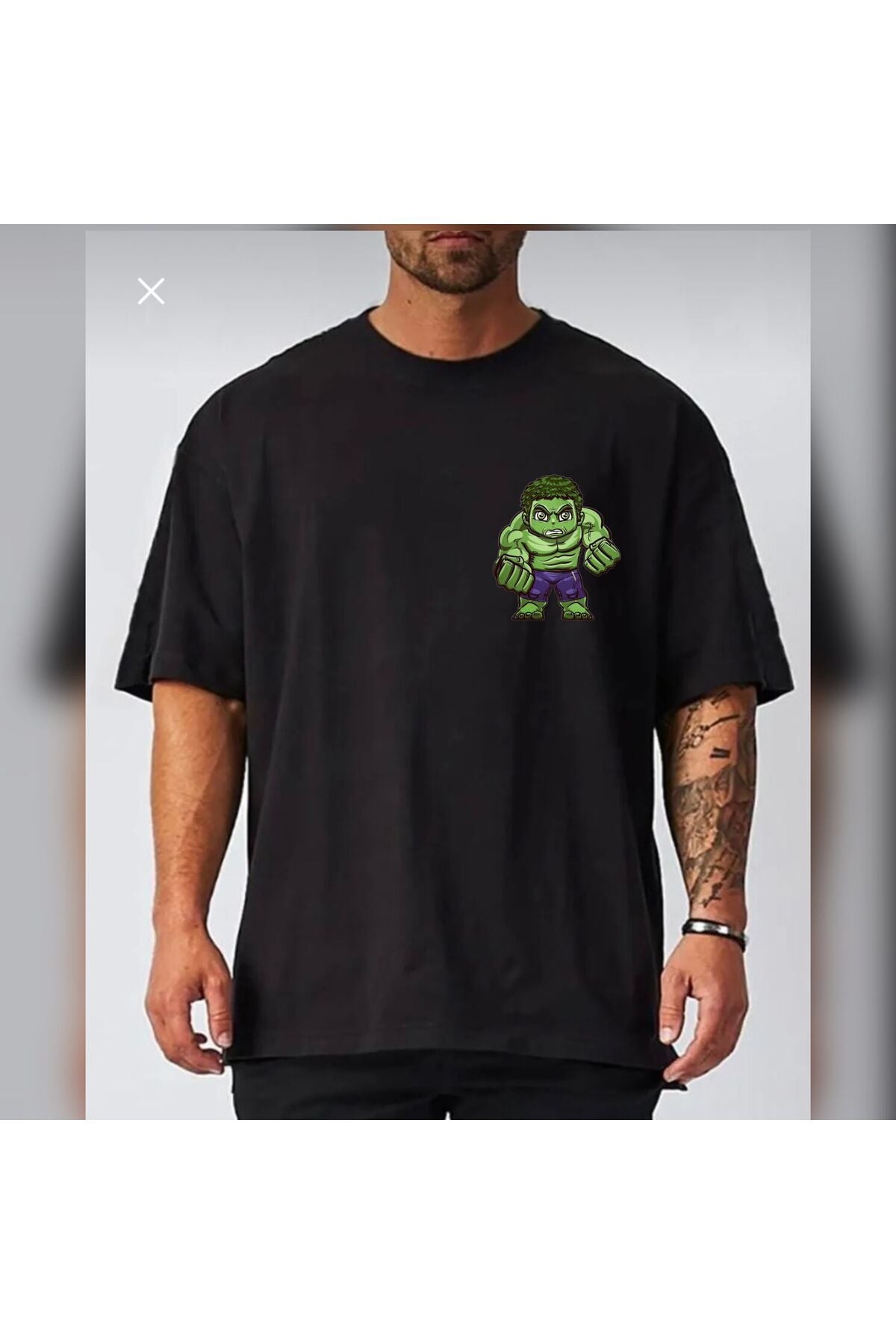 Marvel Little Hulk Printed New Season Unisex Oversize T-shirt