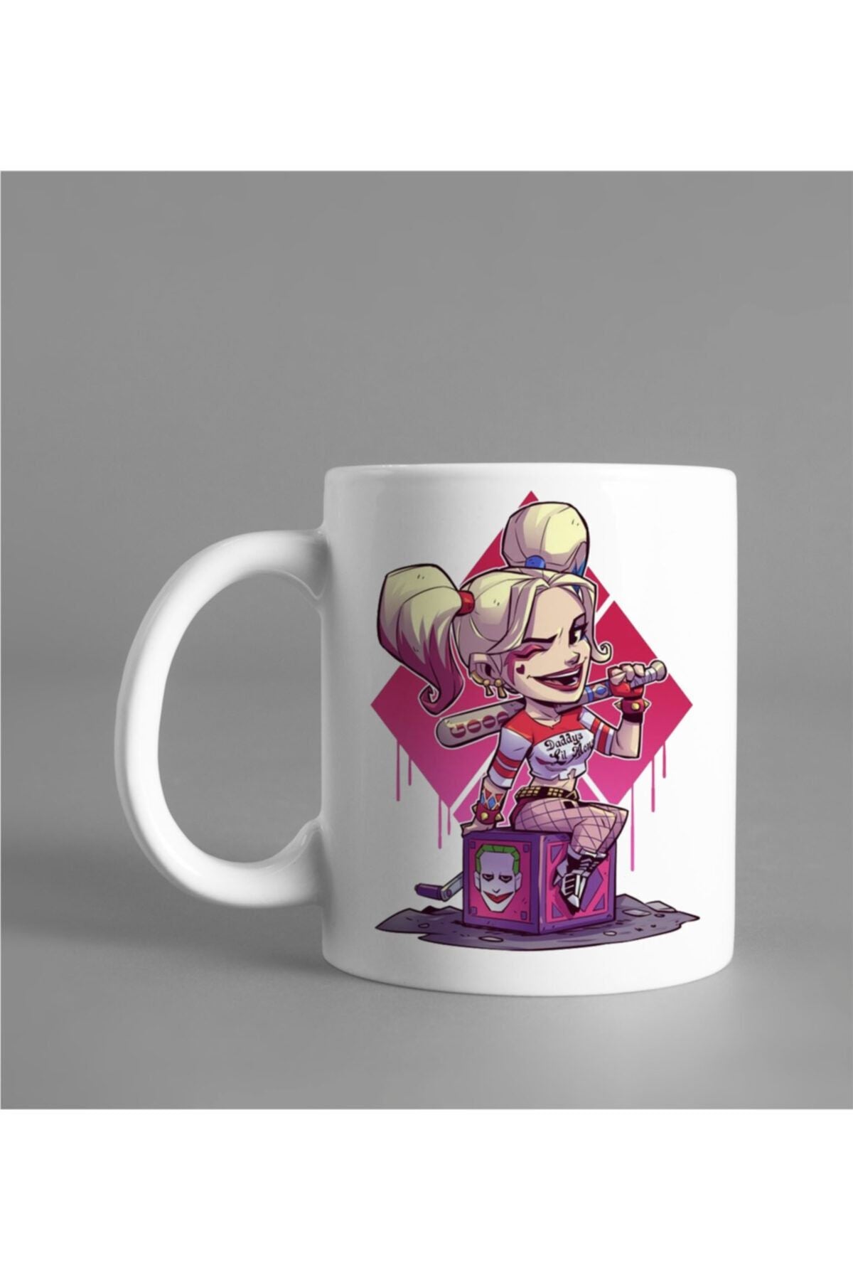 White Harley Quinn Printed Mug