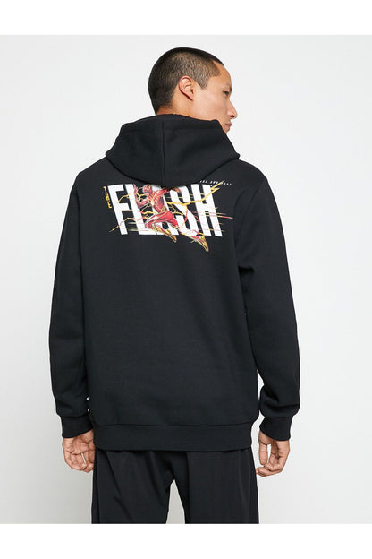 The Flash Hooded Sweatshirt Raised Licensed Printed