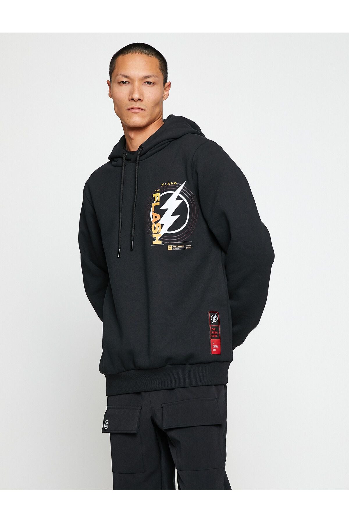 The Flash Hooded Sweatshirt Raised Licensed Printed