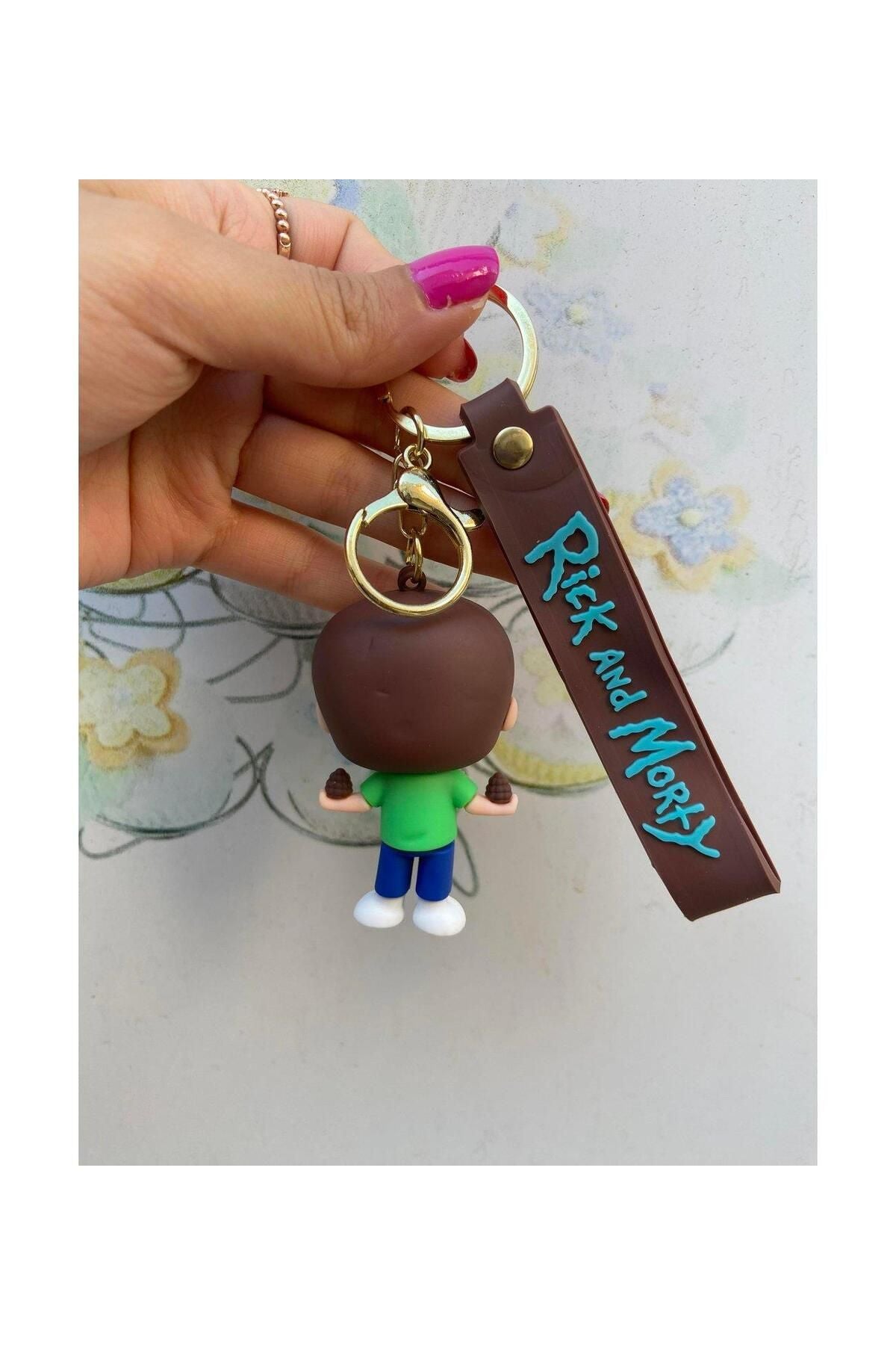 Rick And Morty Silicone Keychain Bag Ornament-MORTY