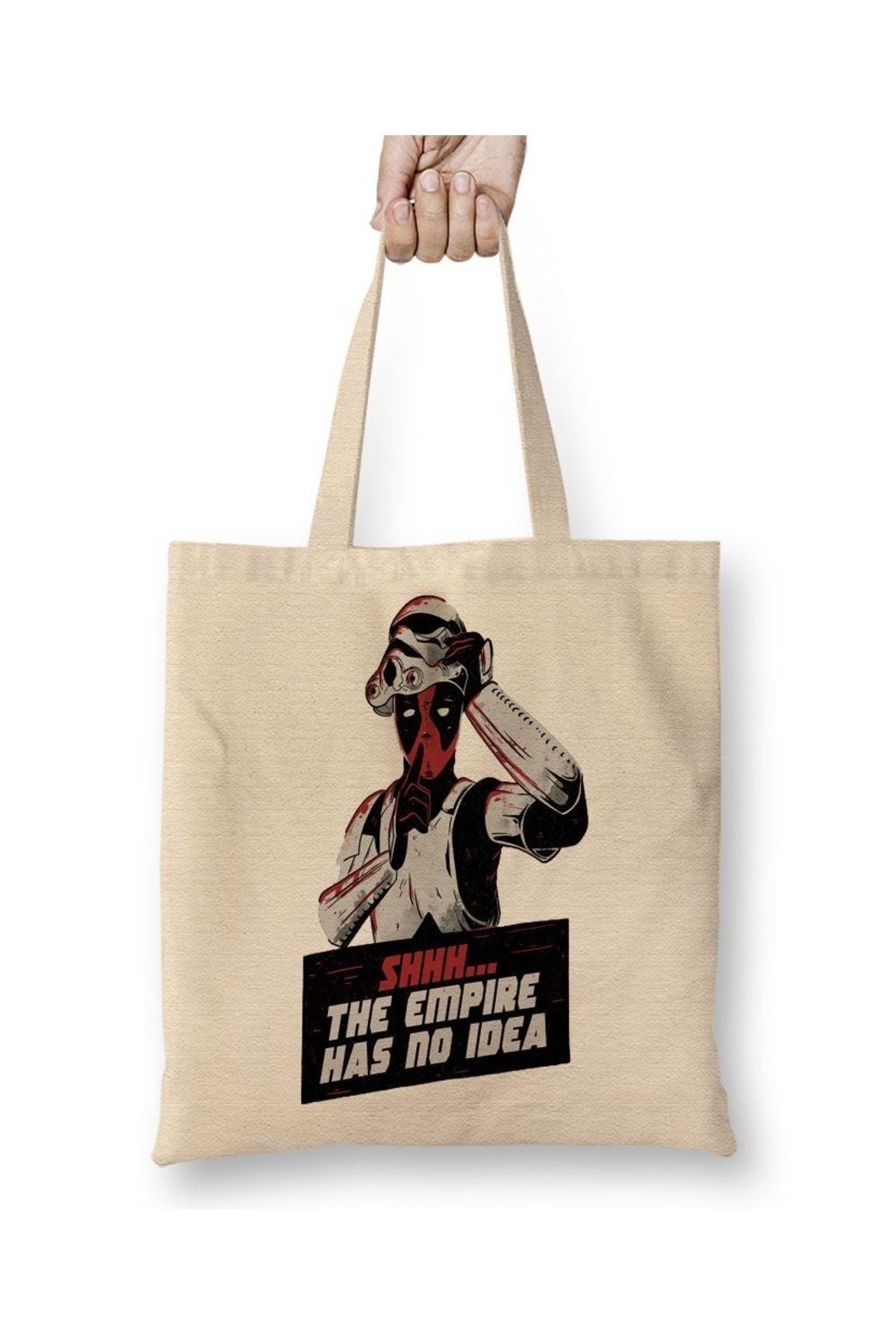 Deadpool Shhh Cloth Bag Long Handle