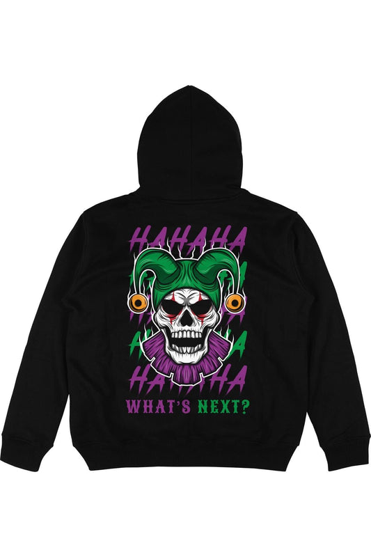 Skull Joker Black Oversize Unisex Hooded Sweatshirt Hoodie