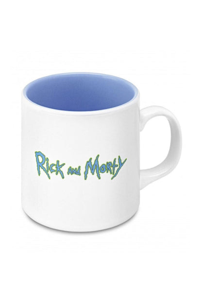 Rick And Morty Ceramic Mug Cup Outside White Inside Blue