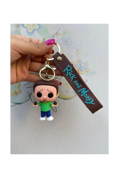 Rick And Morty Silicone Keychain Bag Ornament-MORTY