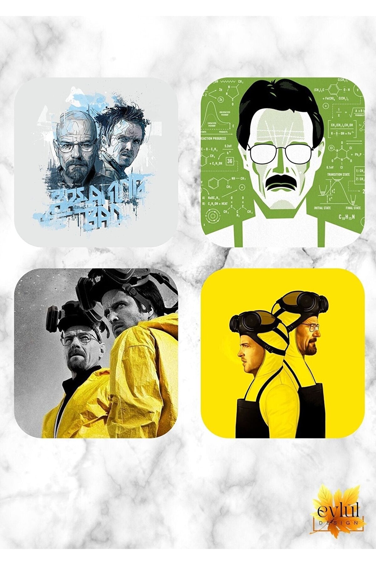 Breaking Bad Baskılı 4 Piece Printed Coaster