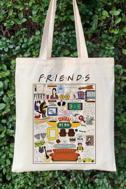 Friends Tv Show Collage Raw Cloth Bag Tote Bag