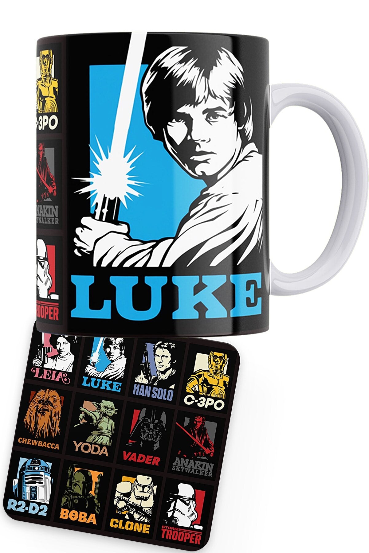 Star Wars Characters Printed Cup And Coaster