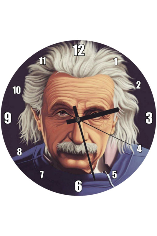 Albert Einstein Wall Clock (diameter 50x50 Cm)