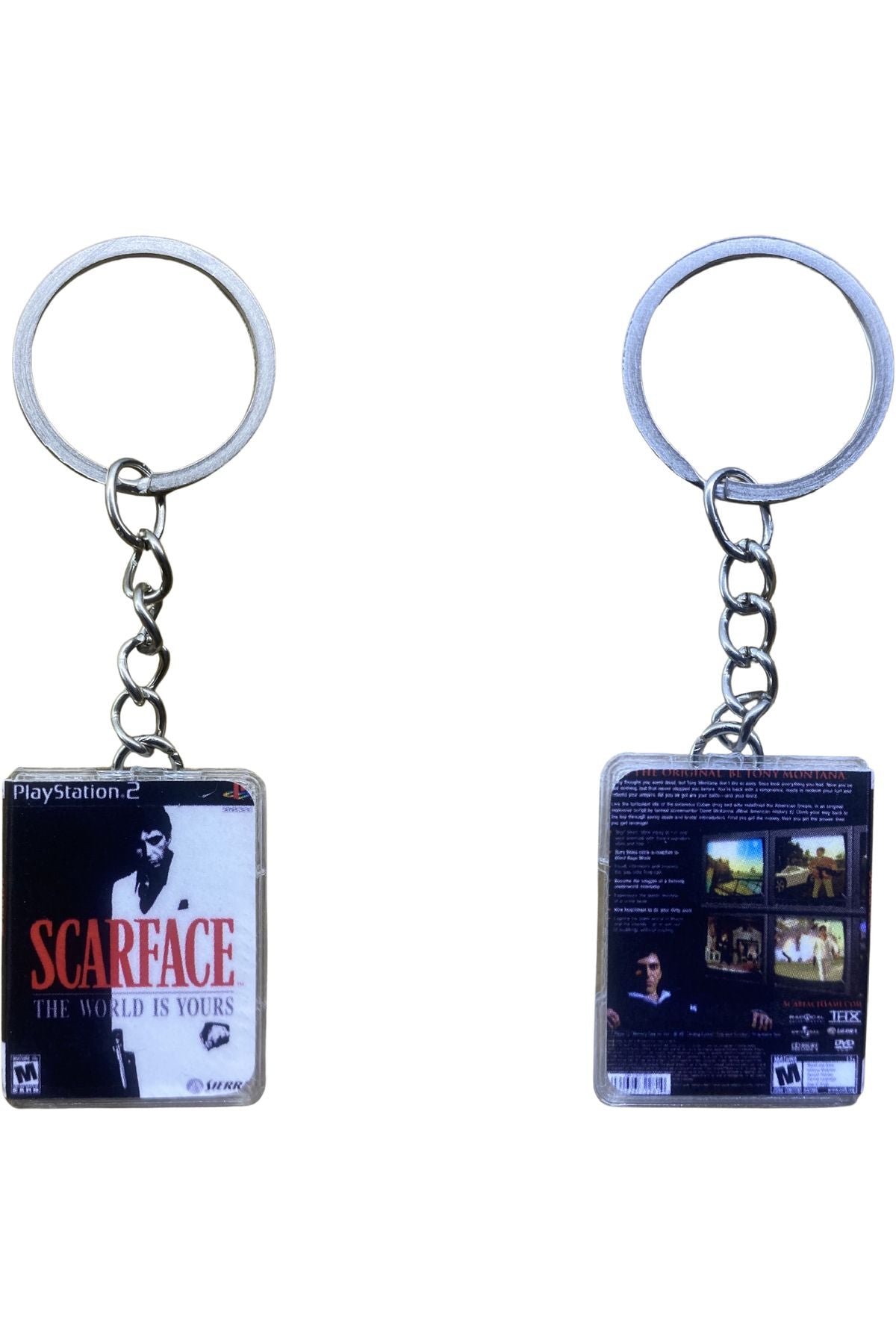 SCARFACE THE WORLD IS YOURS - PS2 MINIATURE GAME BOX KEYCHAIN