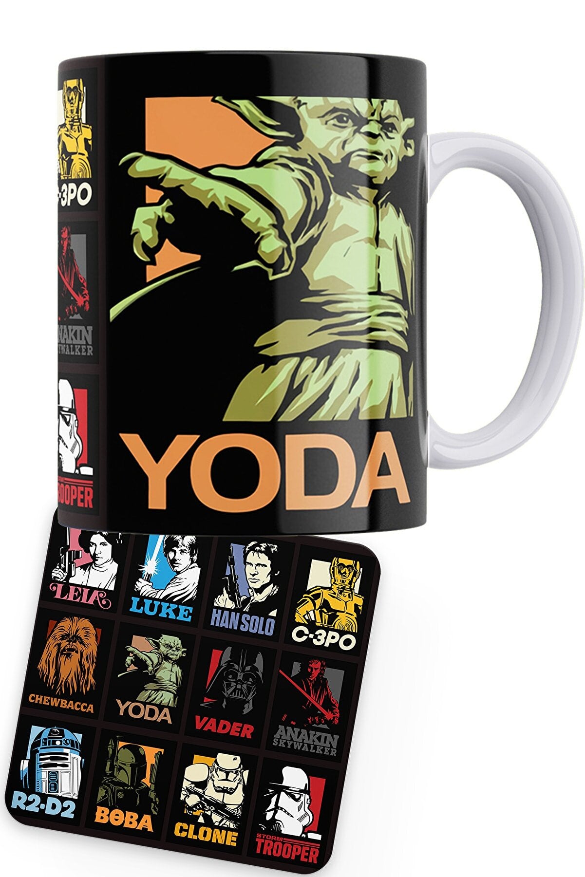 Star Wars Characters Printed Cup And Coaster