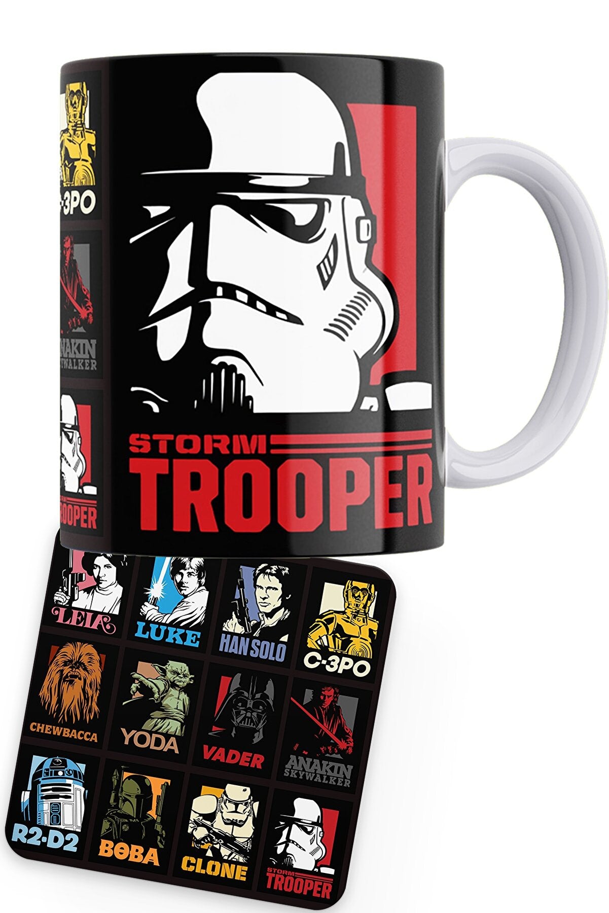 Star Wars Characters Printed Cup And Coaster