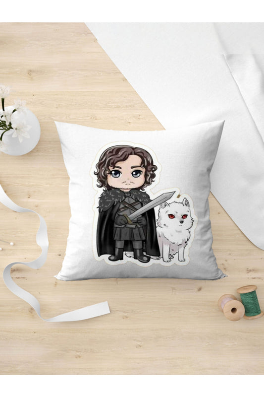 Game Of Thrones Jon Snow Sticker Pillow Case