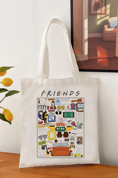 Friends Tv Show Collage Raw Cloth Bag Tote Bag