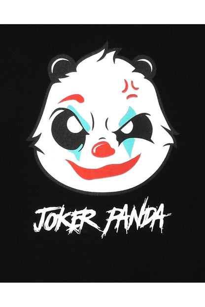 Joker Panda Back Printed Black Oversize Unisex Tshirt