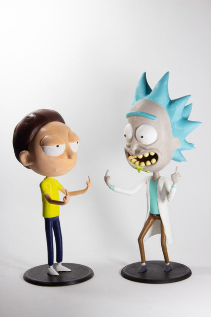 Rick And Morty Figure Set - Rick 23 Cm & Morty 19 Cm